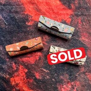 💜 Bundle of TWO Floral Print Lipstick Cases - NWOT